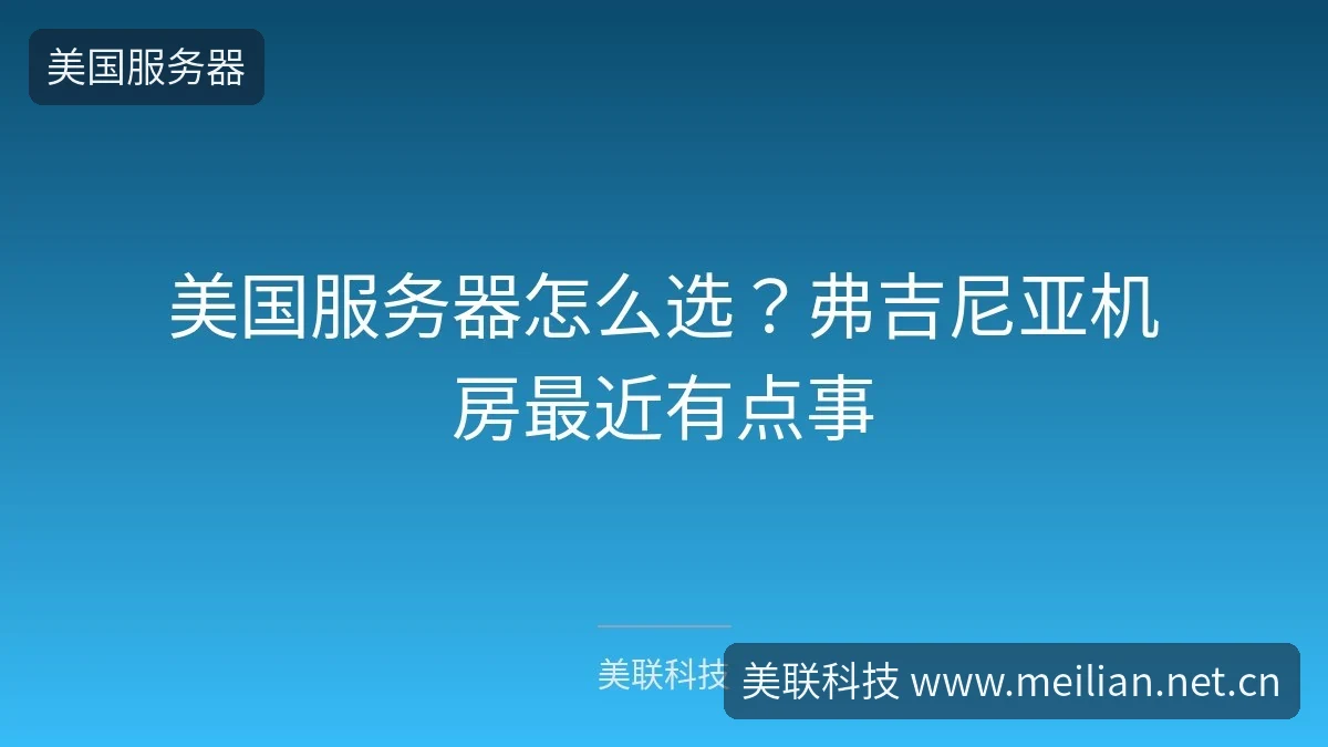 美国服务器怎么选？弗吉尼亚机房最近有点事-美联科技
